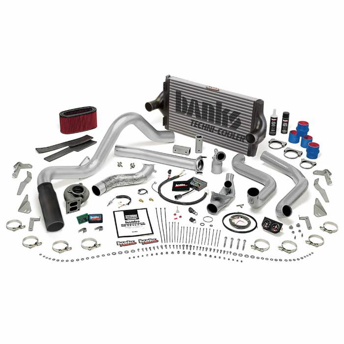 Banks Power - Banks Power PowerPack Bundle Complete Power System W/OttoMind Engine Calibration Module Black Tip 95.5-97 Ford 7.3L Automatic Transmission Banks Power 48561-B