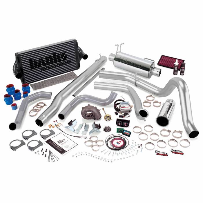 Banks Power - Banks Power PowerPack Bundle Complete Power System W/Single Exit Exhaust Chrome Tip 99.5-03 Ford 7.3L F250/F350 Automatic Transmission Banks Power 47556