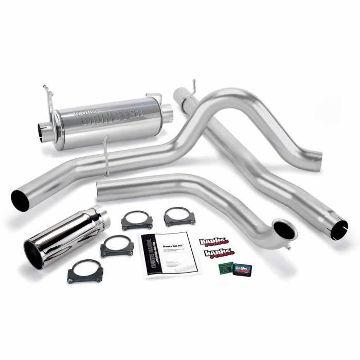 Banks Power - Banks Power Git-Kit Bundle Power System W/Single Exit Exhaust Chrome Tip 01-03 Ford 7.3L W/Catalytic Converter Banks Power 47513