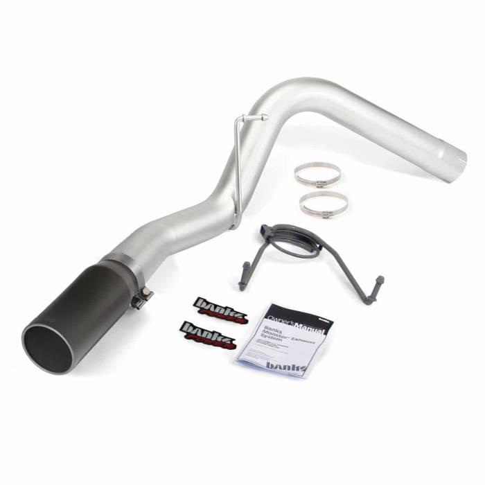 Banks Power - Banks Power Monster Exhaust System Single Exit Black Tip 14-18 Ram 6.7L CCSB Banks Power 49775-B