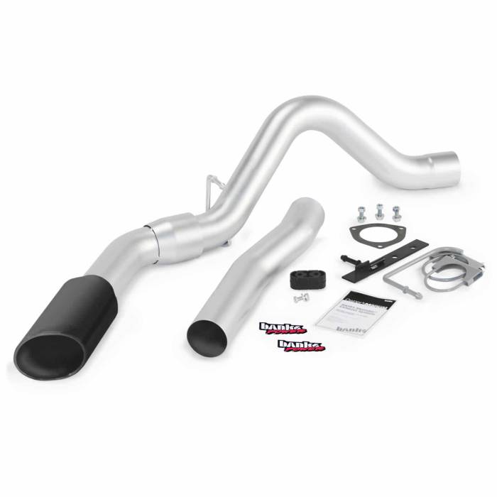 Banks Power - Banks Power Monster Exhaust System Single Exit Black Tip 15 6.6L LML DCSB-CCLB Banks Power 47787-B