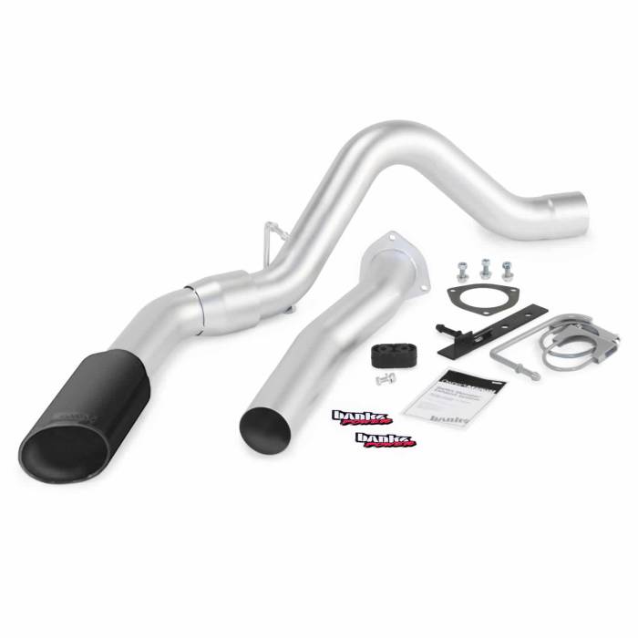 Banks Power - Banks Power Monster Exhaust System Single Exit Black Tip 07-10 Chevy 6.6L LMM ECSB-CCLB to Banks Power 47784-B