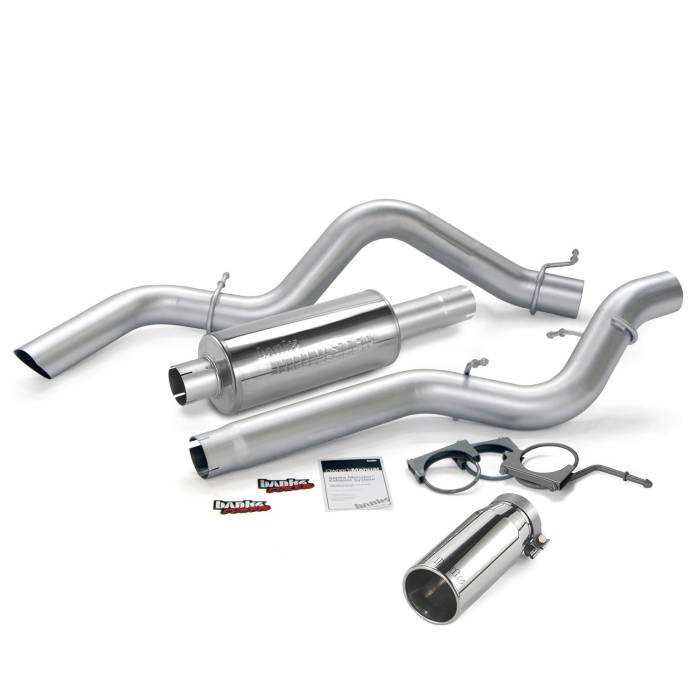 Banks Power - Banks Power Monster Exhaust System Single Exit Chrome Round Tip 06-07 Chevy 6.6L CCLB Banks Power 48941