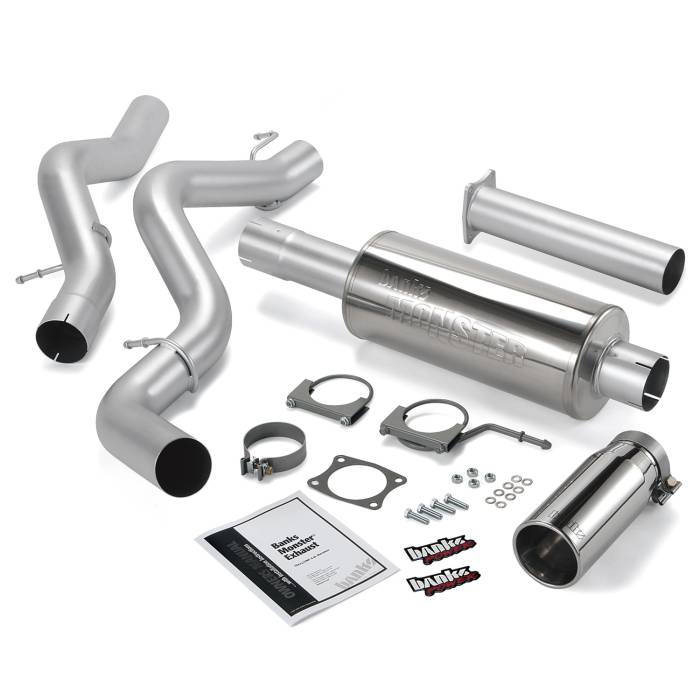 Banks Power - Banks Power Monster Exhaust System Single Exit Chrome Round Tip 06-07 Chevy 6.6L SCLB Banks Power 48937
