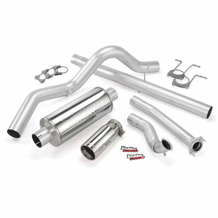 Banks Power - Banks Power Monster Exhaust System Single Exit Chrome Tip 94-97 Ford 7.3L CCLB Banks Power 46299