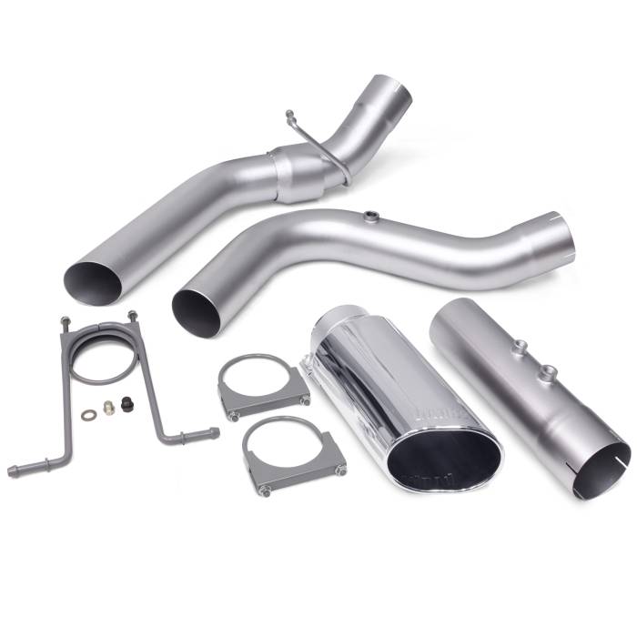 Banks Power - Banks Power Monster Exhaust System 4-inch Single Exit Chrome Tip with CoolCuff 17-18 Chevy 6.6L L5P from Banks Power 48947