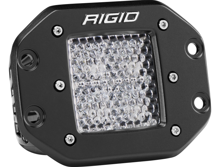 Rigid Industries - Rigid Industries Diffused Flush Mount Black D-Series Pro RIGID Industries 211513