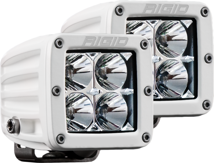 Rigid Industries - Rigid Industries D-Series Pro Hybrid Flood Surface Mount White Housing Pair (602113)