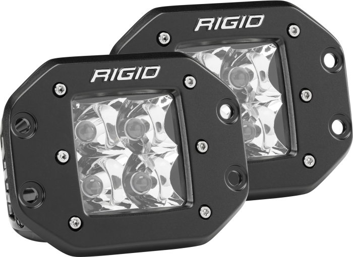 Rigid Industries - Rigid Industries Spot Flush Mount Black Pair D-Series Pro RIGID Industries 212213