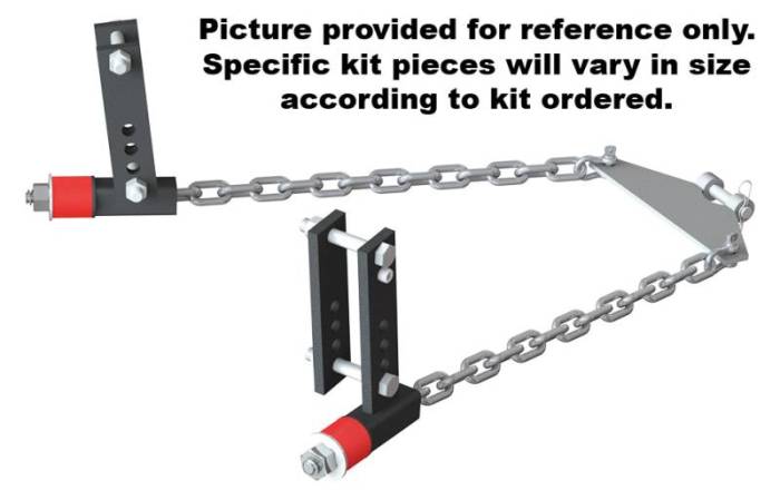 Andersen Hitches - Andersen Hitch WD Trailer Kit tension plate, chains, nuts and  brackets (specify size) w/mounting hardware