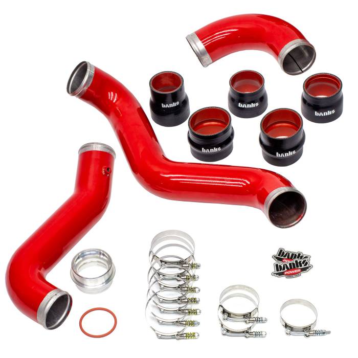 Banks Power - Boost Tube Upgrade Kit Red Powder Coated (Set) for 17-19 Chevy/GMC 2500/3500 6.6L Duramax L5P Banks Power