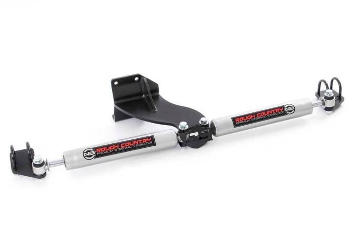 Rough Country - Rough Country N3 Steering Stabilizer | Dual | 2.5-8 Inch Lift | Ram 2500 (14-26)/3500 (13-26) (8749430)