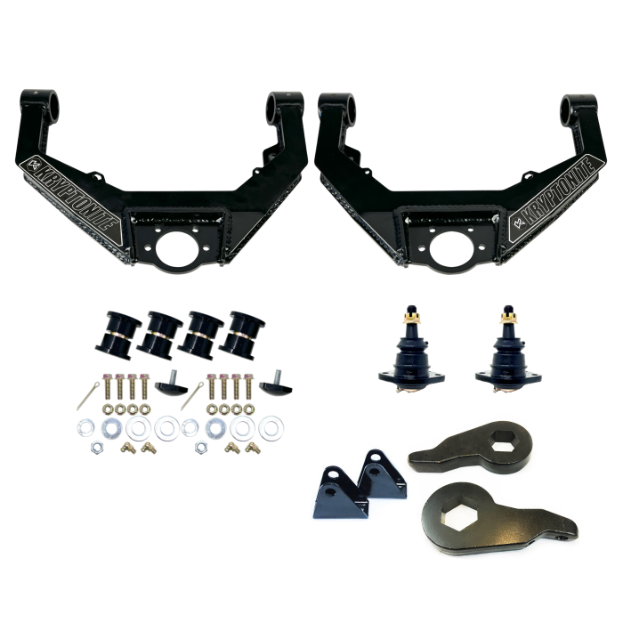 Kryptonite - Kryptonite Stage 2 Leveling Kit with Shock Extensions for Chevy/GMC 2001–2010 HD Trucks 2002-2009 Hummer H2