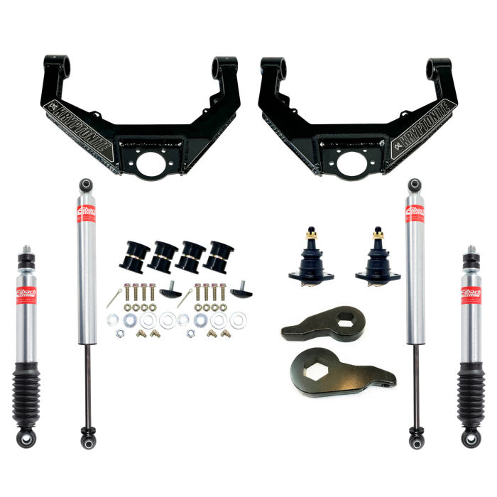 Kryptonite - Kryptonite Stage 3 Leveling Kit with Eibach Shocks for 2001–2010 Chevy/GMC HD Trucks & 2002–2009 Hummer H2