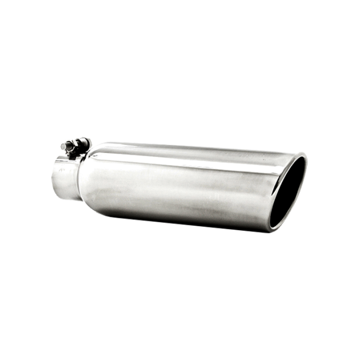 MBRP Exhaust - MBRP 3.5 Inch OD 2.25 Inch Inlet 12 Inch Length Angled Cut Rolled End Clampless-No Weld T304 Stainless Steel T5147