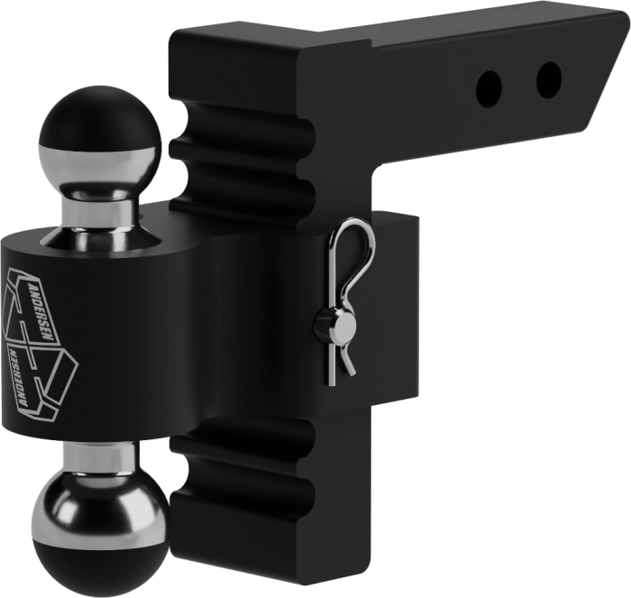 Andersen Hitches - Andersen Black Anodized Rapid Hitch — 6" Drop, 2" Shank, 2" x 2-5/16" Greaseless AlumiBall