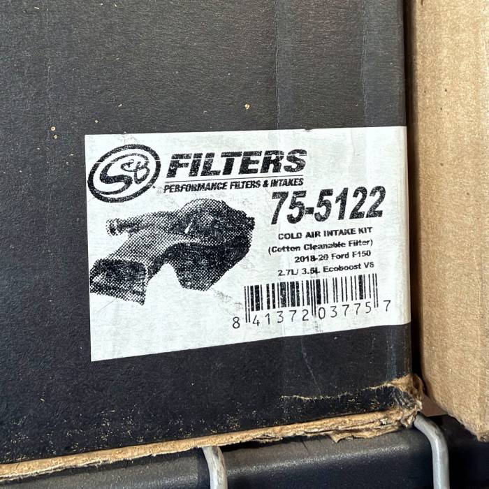 S&B Filters - Scratch & Dent - S&B Cold Air Intake - Cotton Cleanable Filter 75-5122 - 2018-26 Ford F-150 2.7/3.5 EcoBoost