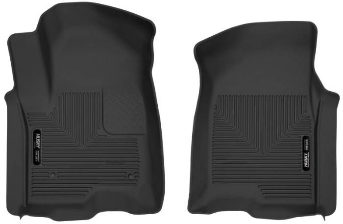 Husky Liners - Husky Liners 19-23 Chevy Silverado 1500 Crew Cab/Double Cab X-Act Contour Front Black Floor Liners 54101