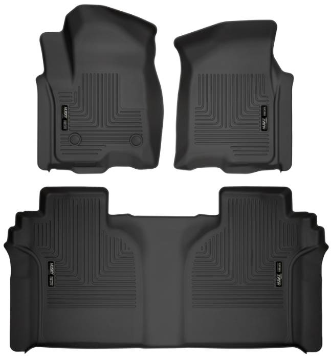 Husky Liners - Husky Liners 19-23 Chevrolet Silverado 1500 Crew Cab WeatherBeater Blk Front & 2nd Seat Floor Liners 94021