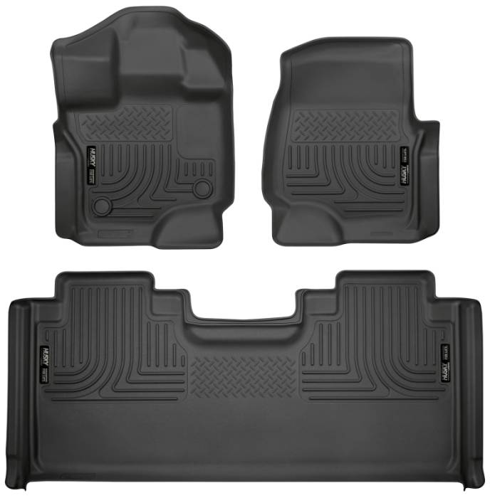 Husky Liners - Husky Liners 15-19 F-150 SuperCab Weatherbeater Black Front & 2nd Seat Floor Liners 94051