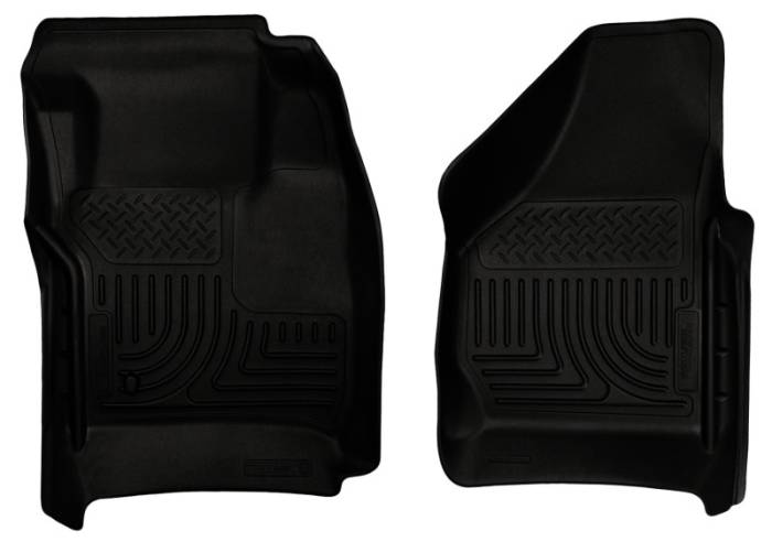 Husky Liners - Husky Liners 08-10 Ford SuperDuty Regular/Super/Crew Cab WeatherBeater Black Floor Liners 18381