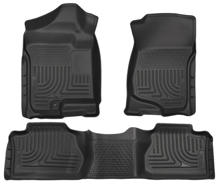 Husky Liners - Husky Liners 07-12 Chevy Silverado/GMC Sierra Extended Cab WeatherBeater Combo Black Floor Liners 98211