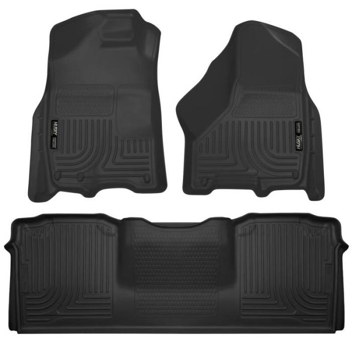 Husky Liners - Husky Liners 10-12 Dodge Ram 2500/3500 Mega Cab WeatherBeater Combo Black Floor Liners 99041