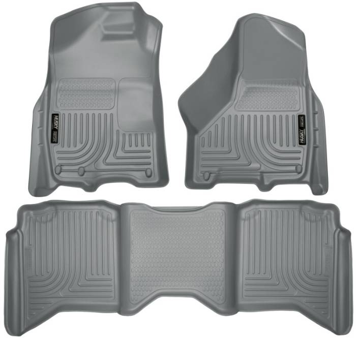 Husky Liners - Husky Liners 2012 Dodge Ram 1500/2500/3500 Crew Cab WeatherBeater Combo Gray Floor Liners 99002