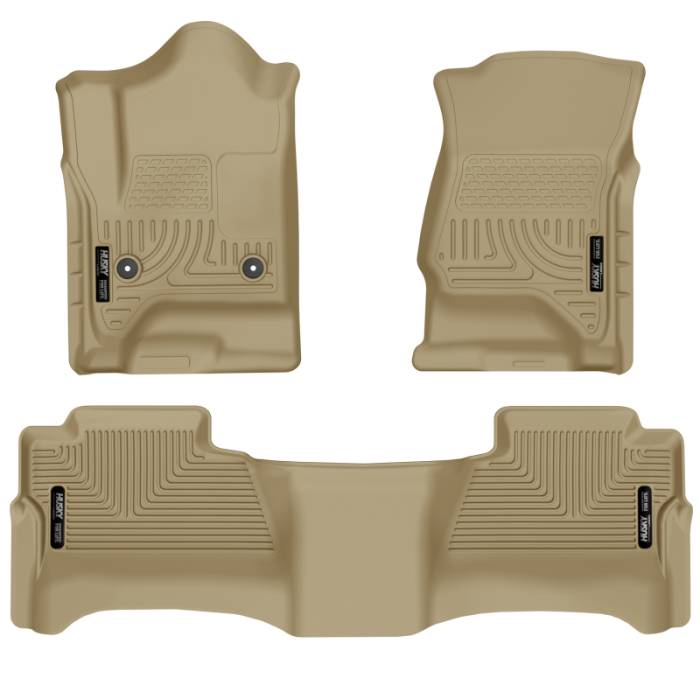 Husky Liners - Husky Liners 14 Chevrolet Silverado/GMC Sierra WeatherBeater Tan Front & 2nd Seat Floor Liners 98233