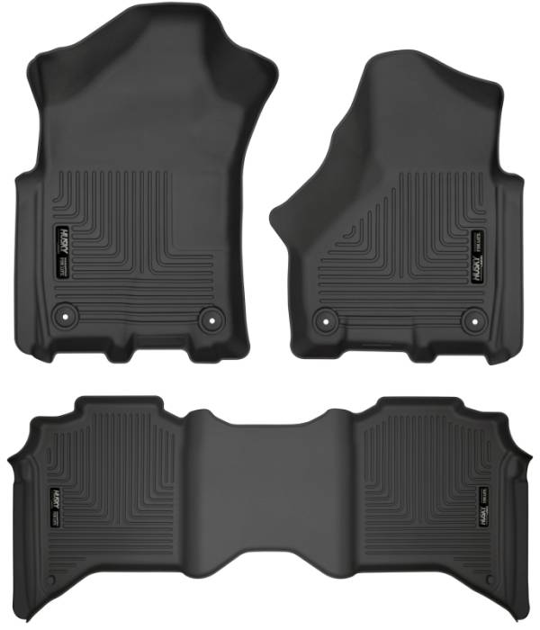Husky Liners - Husky Liners 19-21 Ram 2500/3500 Crew Cab Weatherbeater Black Front & 2nd Seat Floor Liners 94111