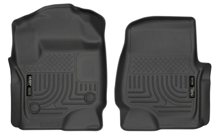 Husky Liners - Husky Liners 2017 Ford Super Duty (Crew Cab / Super Cab) WeatherBeater Black Front Floor Liners 13301