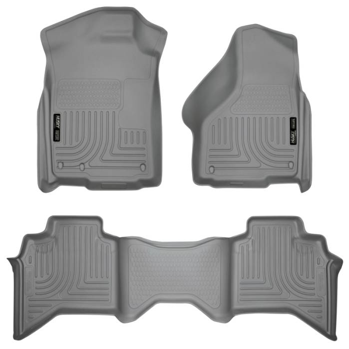 Husky Liners - Husky Liners 03-08 Dodge Ram 1500/2500/3500 Quad Cab WeatherBeater Combo Gray Floor Liners 98032