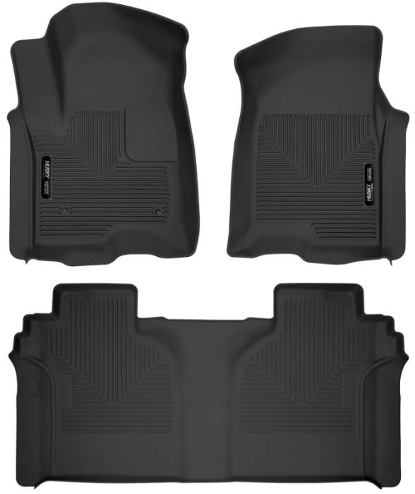 Husky Liners - Husky Liners 19-23 Chevrolet Silverado 1500 CC X-Act Contour Front & Second Seat Floor Liners 54208