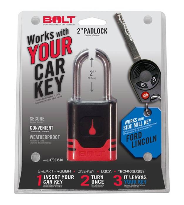 Scratch & Dent BOLT 7023540 2" Padlock – Ford/Lincoln Side-Cut Key
