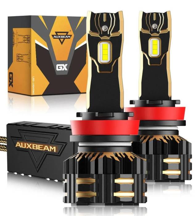 Auxbeam - Auxbeam GX Series H11/H9/H8 LED Headlight Bulbs (Pair) GD001944 - 120W 6500K