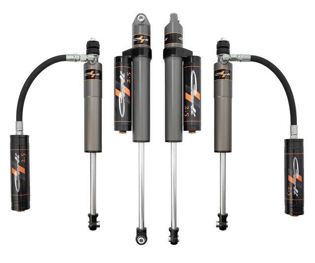 Carli Suspension - 2005-2026 Ford F250/350 4x4 Carli-SPEC 2.5in RR 4.5in/5.5in Lift Front & Rear Shock Pkg with Res Mounts
