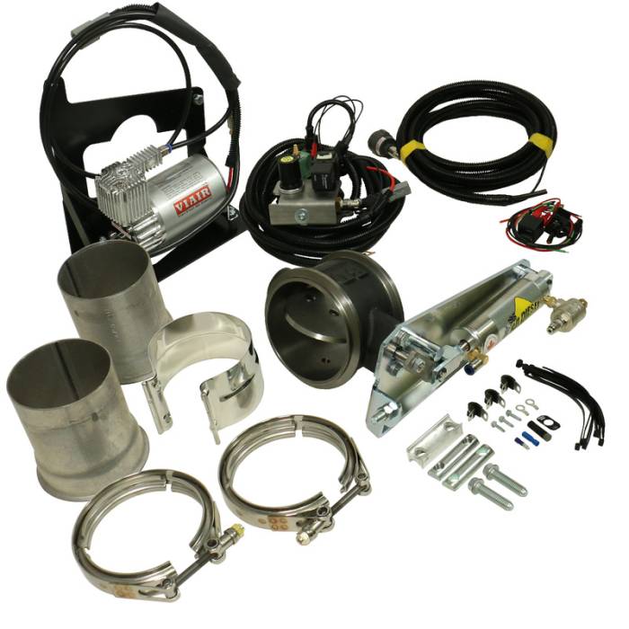BD Diesel - Exhaust Brake 2006-2007 Dodge Air Actuated Remote Mount Valve 4 inch Exhaust c/w Air Compressor BD Diesel