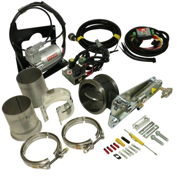 BD Diesel - Exhaust Brake 2003-2005 Dodge Air Actuated Remote Mount Valve 4in Exhaust c/w Air Compressor BD Diesel