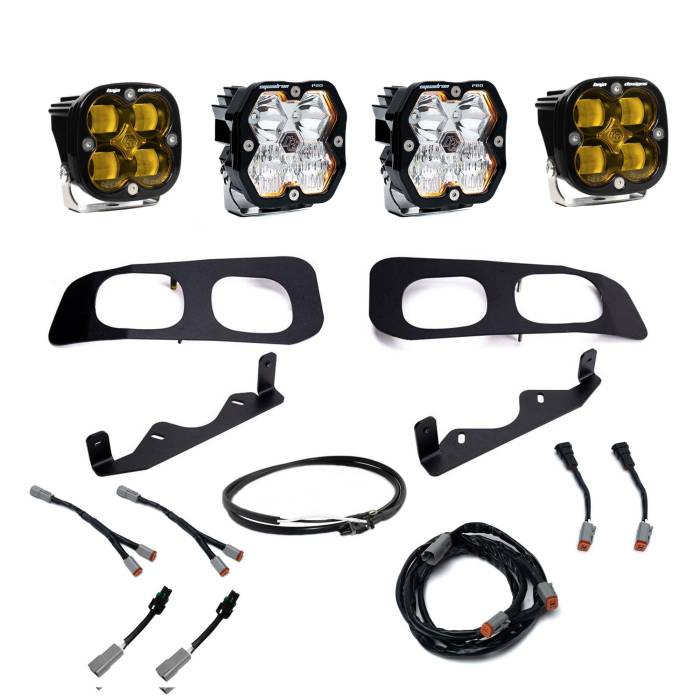 Baja Designs - Baja Designs Squadron 2.0 Pro/Squadron Sae Dual Fog Pocket Light Kit Ford 2023-26 F-250/350 Super Duty Upfitter