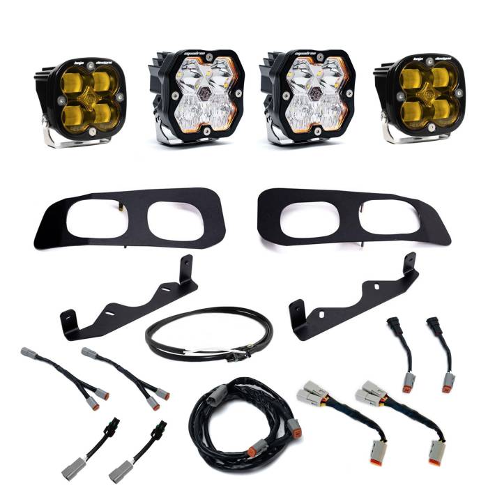 Baja Designs - Baja Designs Squadron 2.0 Sport/Squadron Sae Dual Fog Pocket Light Kit Ford 2023-26 F-250/350 Super Duty Upfitter