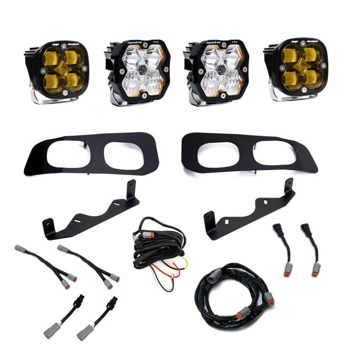 Baja Designs - Baja Designs Squadron 2.0 Pro/Squadron Sae Dual Fog Pocket Light Kit Ford 2023-26 F-250/350 Super Duty Toggle