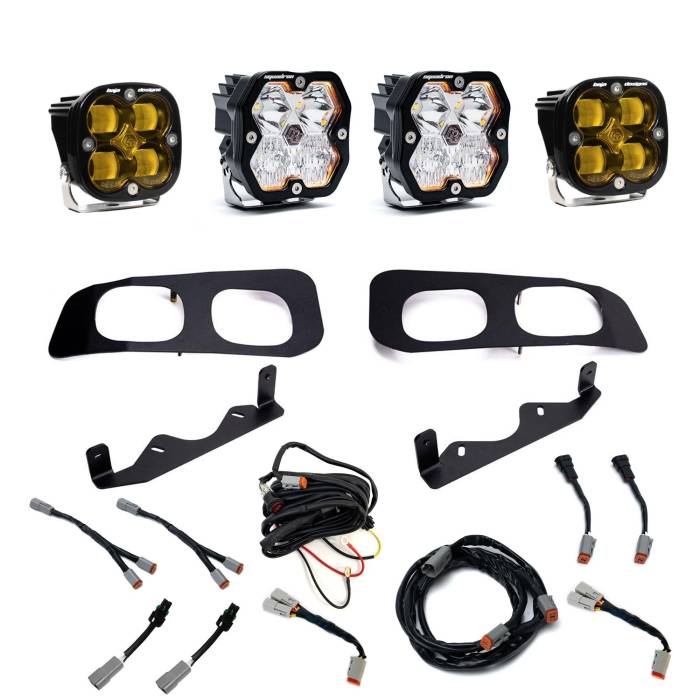 Baja Designs - Baja Designs Squadron 2.0 Sport/Squadron Sae Dual Fog Pocket Light Kit Ford 2023-26 F-250/350 Super Duty Toggle