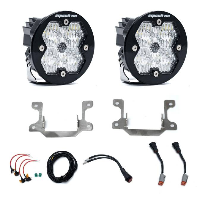 Baja Designs - Baja Designs Squadron 2.0 Sport Fog Pocket Light Kit Ram 2019-25 2500/3500 Big Horn Clear