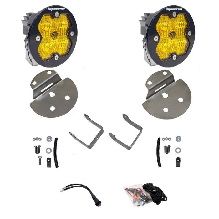 Baja Designs - Baja Designs Squadron-R 2.0 Sport Fog Pocket Light Kit 2015-19 Colorado/Canyon/Silverado/Sierra/2500HD/3500HD Clear