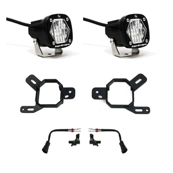 Baja Designs - Baja Designs S1 Fog Pocket Light Kit 2024-2025 Canyon, Yukon 24-25 Silverado/Sierra 1500/2500/3500 AT4-X Clear