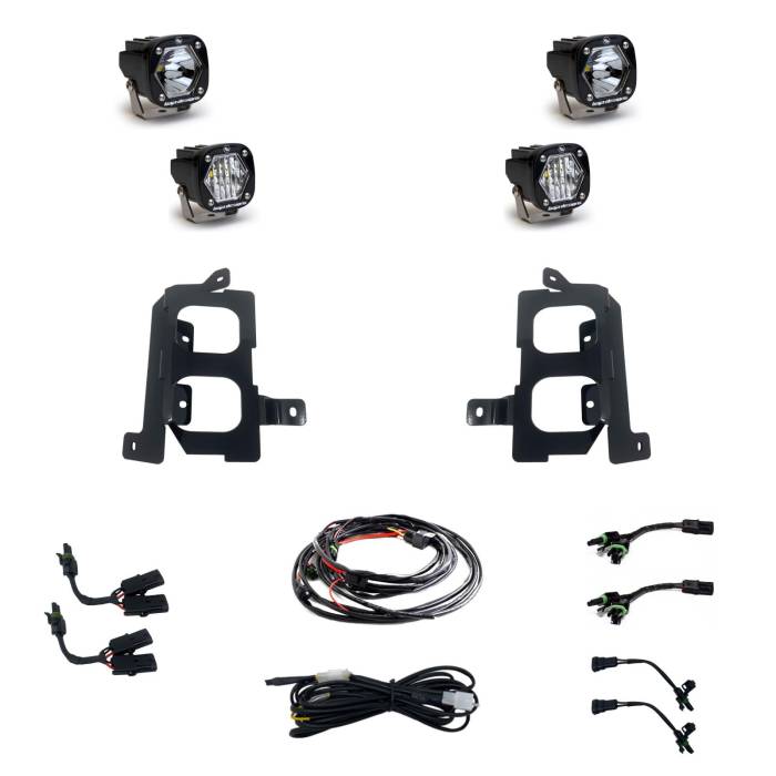 Baja Designs - Baja Designs GMC 2500/3500 20-On Clear Spot/Clear W/C Fog Pocket Kit