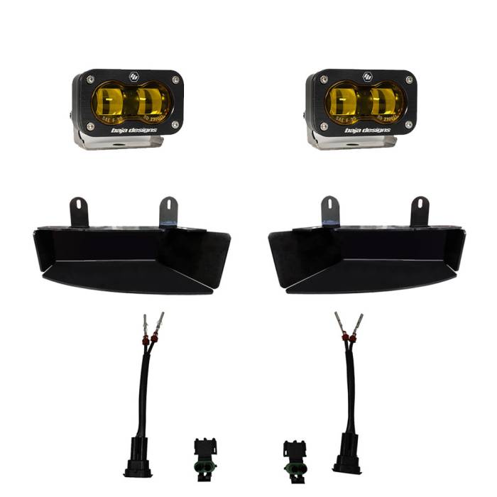 Baja Designs - Baja Designs RAM S2 SAE Fog Pocket Light Kit Amber RAM 19-Present 2500/3500