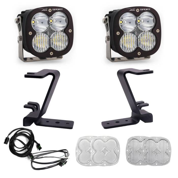Baja Designs - Baja Designs XL Sport A-Pillar Kit 2023-On Ford F-250/350 Super Duty Driving/Combo Clear Upfitter Wiring