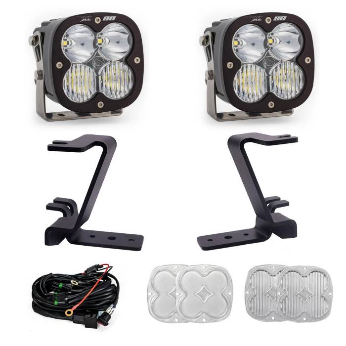 Baja Designs - Baja Designs XL80 A-Pillar Kit 2023-On Ford F-250/350 Super Duty Driving/Combo Clear Toggle Wiring
