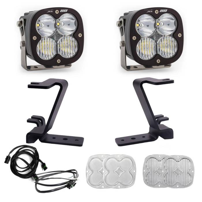 Baja Designs - Baja Designs XL80 A-Pillar Kit 23-On Ford F-250/350 Super Duty Driving/Combo Clear Upfitter Wiring